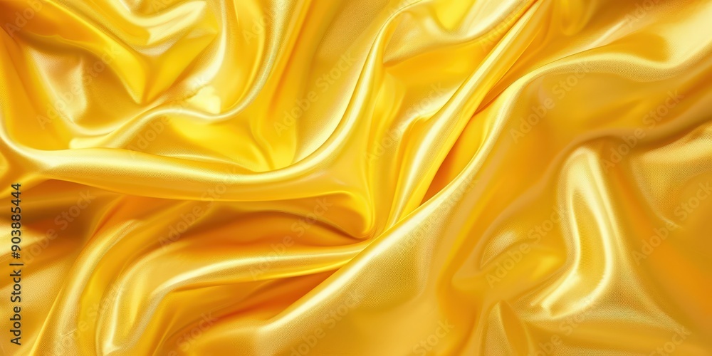 Fototapeta premium Golden Silk Fabric Texture