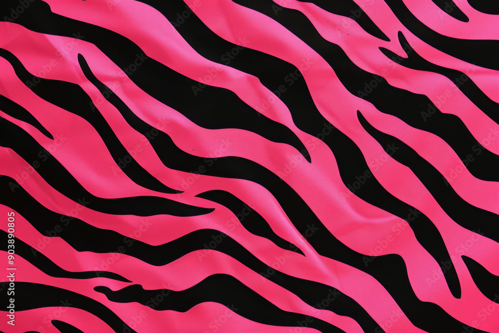 Abstract Pink and Black Wavy Stripes Pattern Abstract Pink and Black Wavy Stripes Pattern