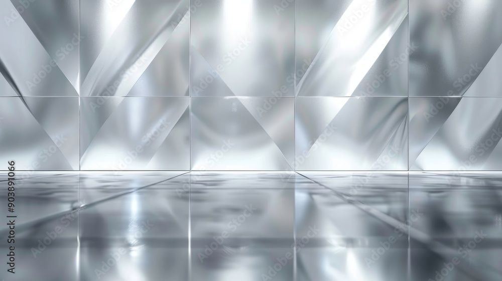 Obraz premium Business Proposal Presentation with Silver Backdrop
