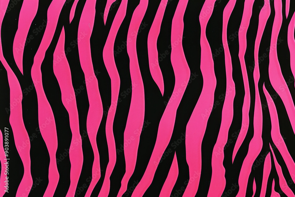 Pink and Black Zebra Striped Pattern