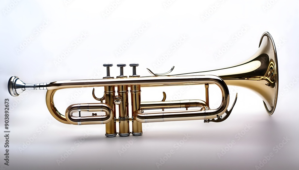 Obraz premium Trumpet isolated on white