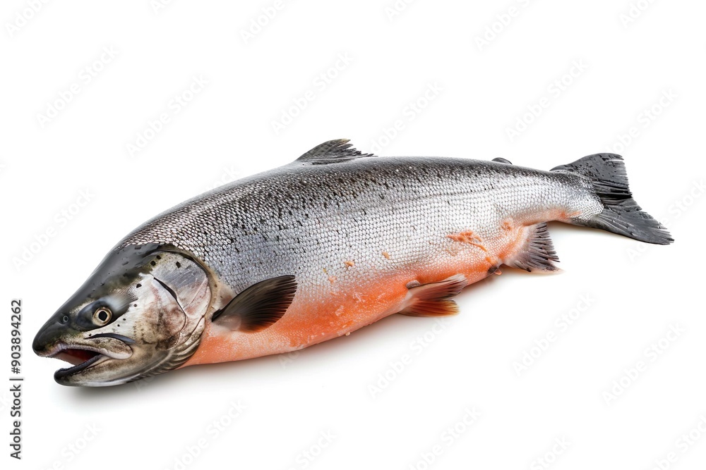 Obraz premium Salmon isolated on a white background