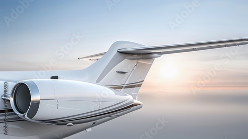 Realistic 4K close-up of an airplane tail fin with a clear sky background, celebrating International Civil Aviation Day, more clarity with clear light and sharp focus, high detailed photo