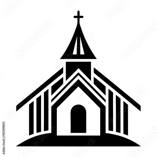 church logo icon silhouette vector