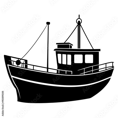 silhouette of a ship vector