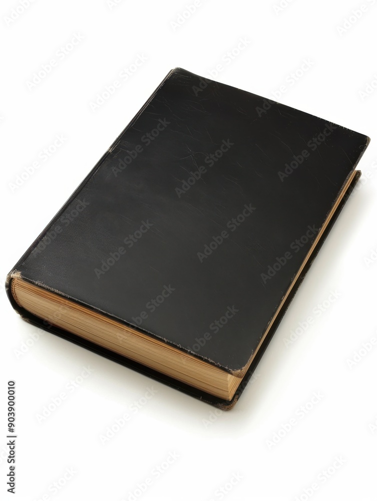 Black Book. Blank Hardcover Cover of a Black Book on White Background Black Book. Blank Hardcover Cover of a Black Book on White Background
