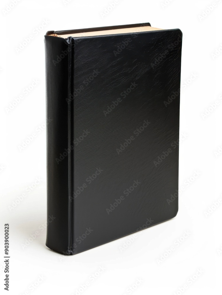 Black Book. Hardcover Blank Diary Cover on White Isolated Background Black Book. Hardcover Blank Diary Cover on White Isolated Background