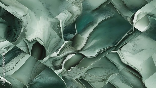 Mint green marble texture. Luxury abstract fluid art paint background. Beautiful modern 3d wallpaper