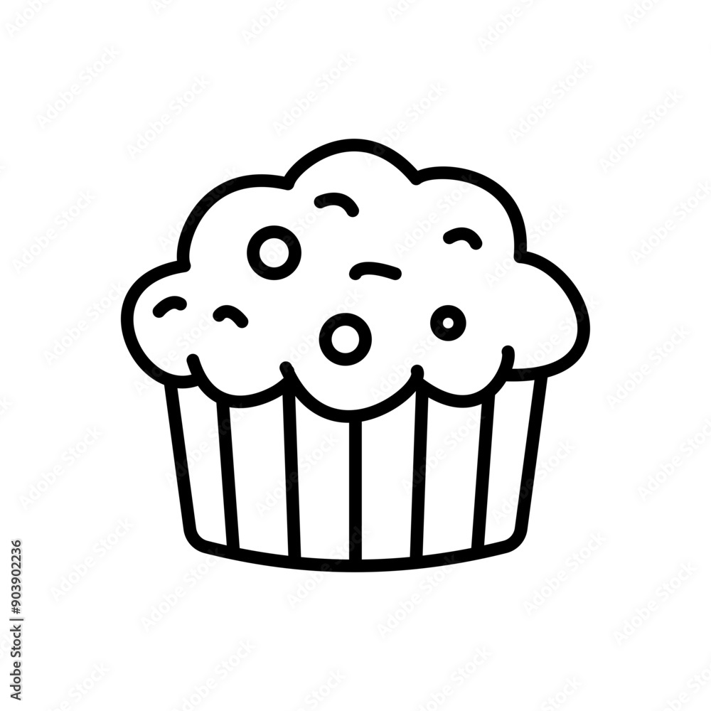 muffin, line style icon, isolated background muffin, line style icon, isolated background