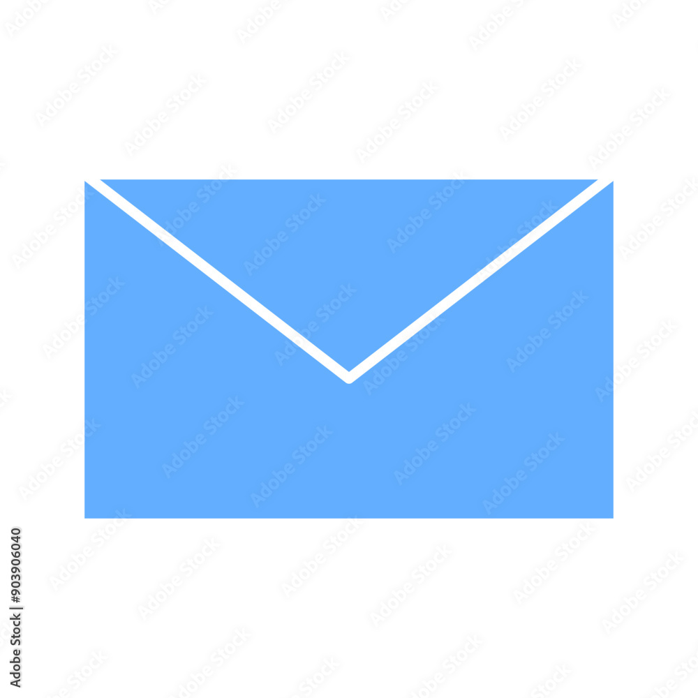 Blue envelope icon. Simple mail symbol. Vector illustration. Blue envelope icon. Simple mail symbol. Vector illustration.