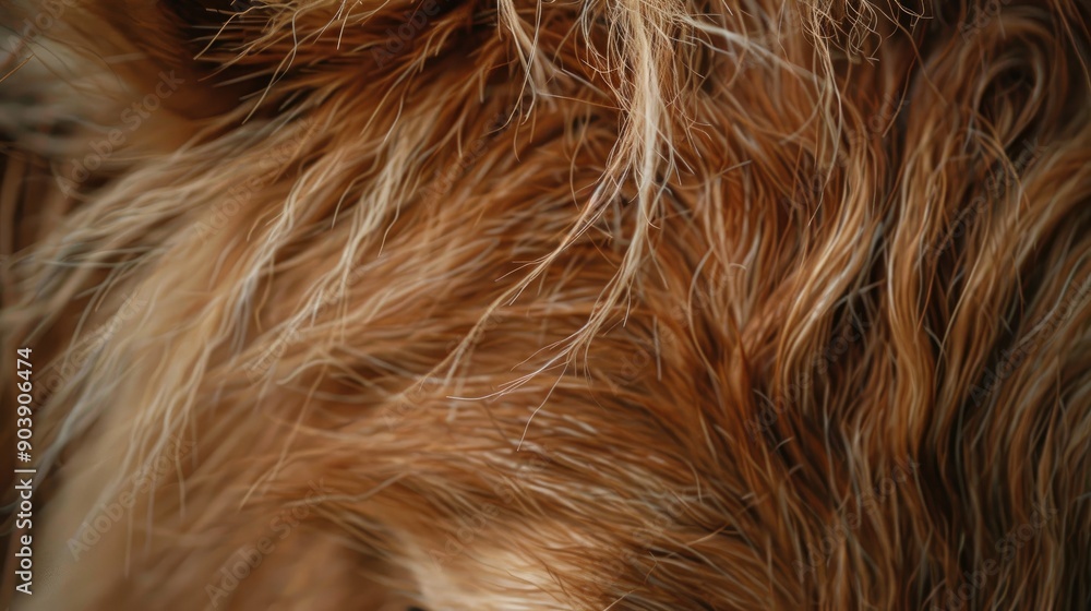 Naklejka premium Animal hair
