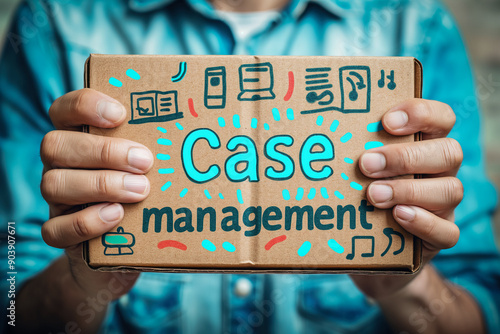 Case management text illustration