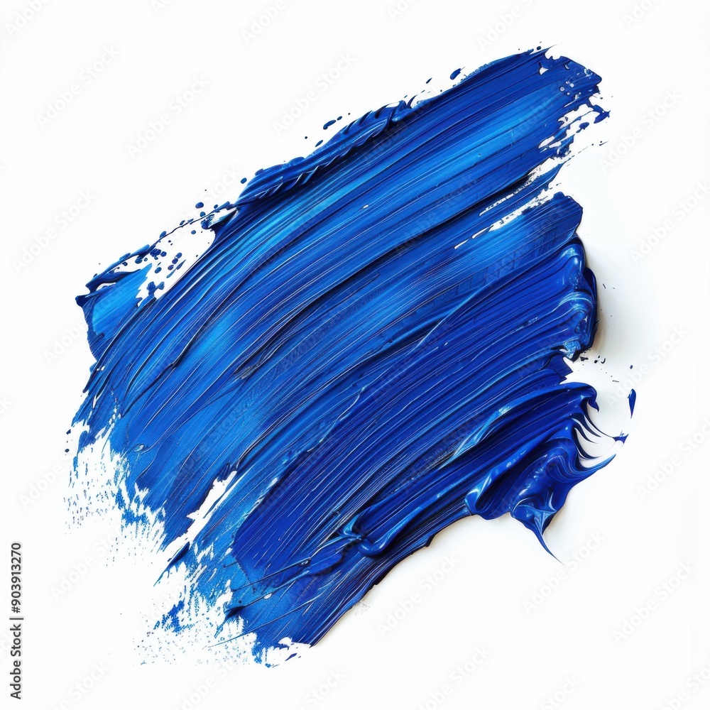Blue Brush. Abstract Acrylic Artwork Background with Bright Blue Colors Blue Brush. Abstract Acrylic Artwork Background with Bright Blue Colors