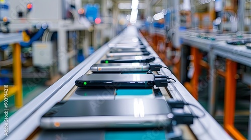 Wallpaper Mural Production of smartphones  on an assembly line Torontodigital.ca