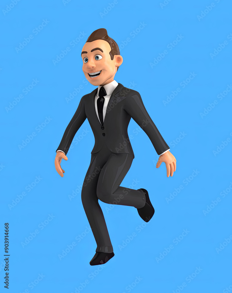 Fun 3D cartoon business man dancing Fun 3D cartoon business man dancing