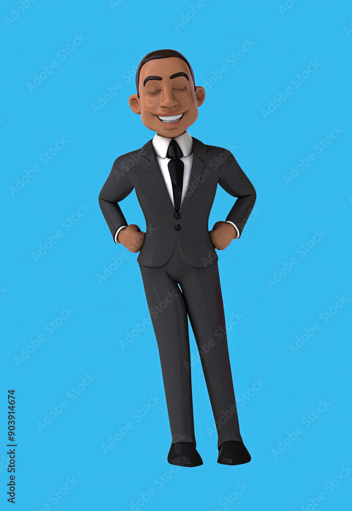 Fun 3D cartoon businessman with thumbs up and down Fun 3D cartoon businessman with thumbs up and down