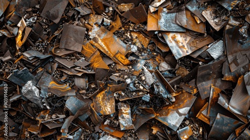 Metal scrap pile for recycling
