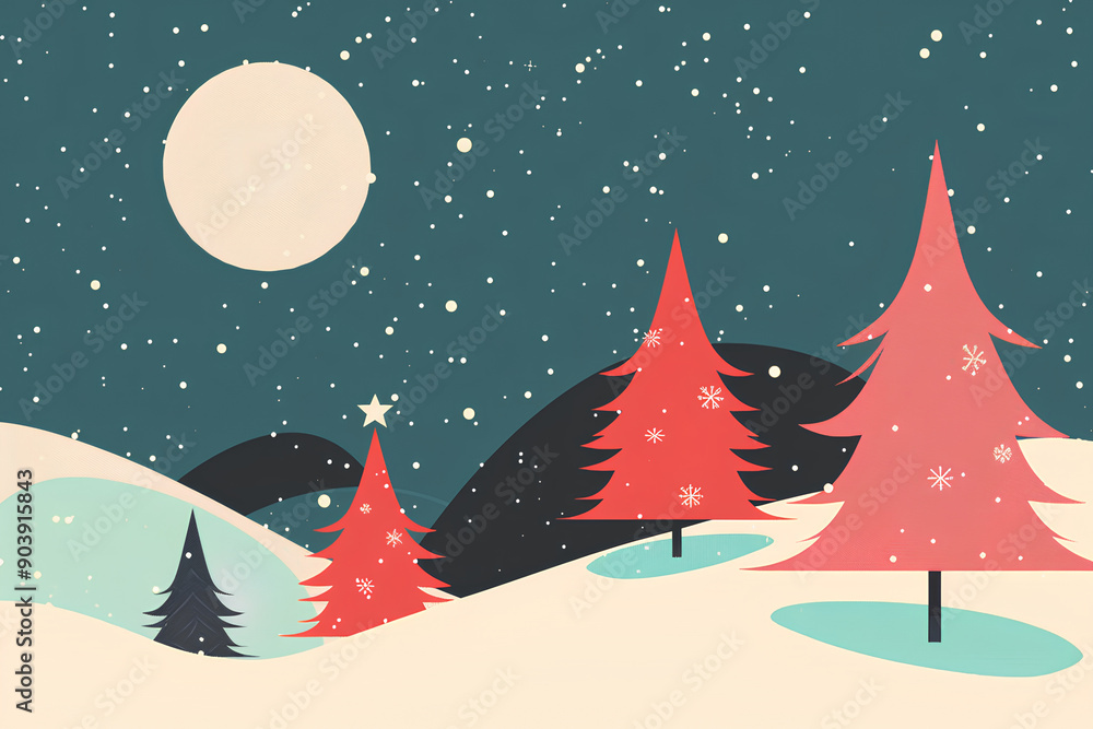 Naklejka premium クリスマス用背景画像-2