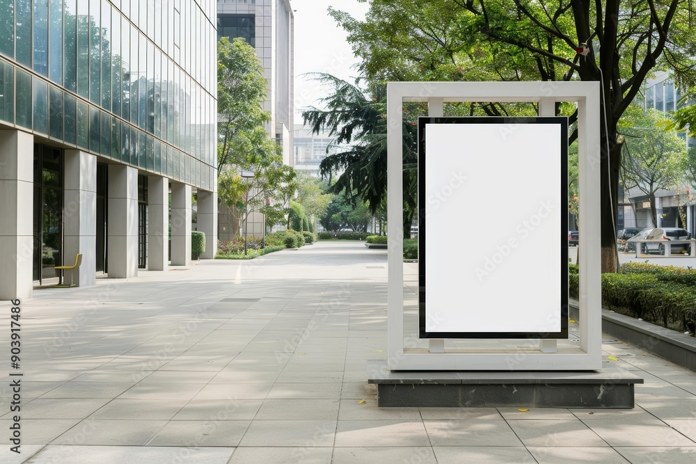 Empty display board on a school campus, suitable for educational posters, Professional, Well-lit, Clear background Empty display board on a school campus, suitable for educational posters, Professional, Well-lit, Clear background