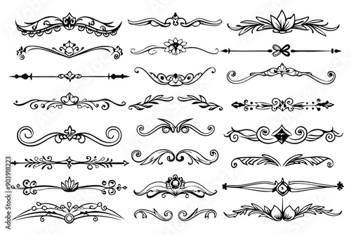 Artistic Touch: Hand-drawn dividers enhance creativity and add a touch of elegance to your designs.