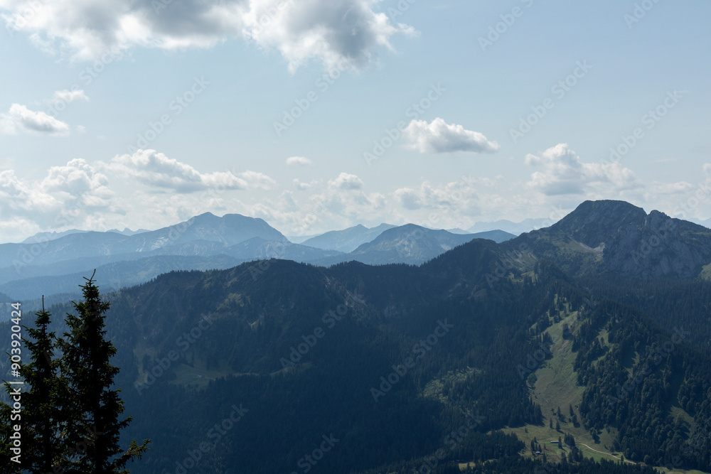 Bodenschneid mountain tour in springtime, Bavaria, Germany Bodenschneid mountain tour in springtime, Bavaria, Germany