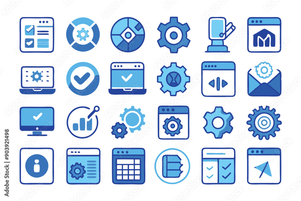 Blue and white icons for setting and setup in Adobe Stock. Customize and edit these icons to fit your design needs. Easily change colors, sizes, and more. Blue and white icons for setting and setup in Adobe Stock. Customize and edit these icons to fit your design needs. Easily change colors, sizes, and more.