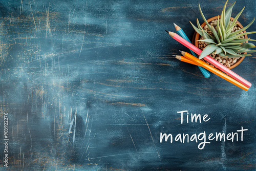 Time management text writte...