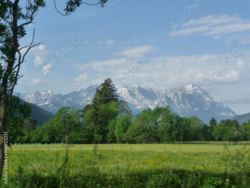 Zugspitze mountain in  Bavaria, Germany photo