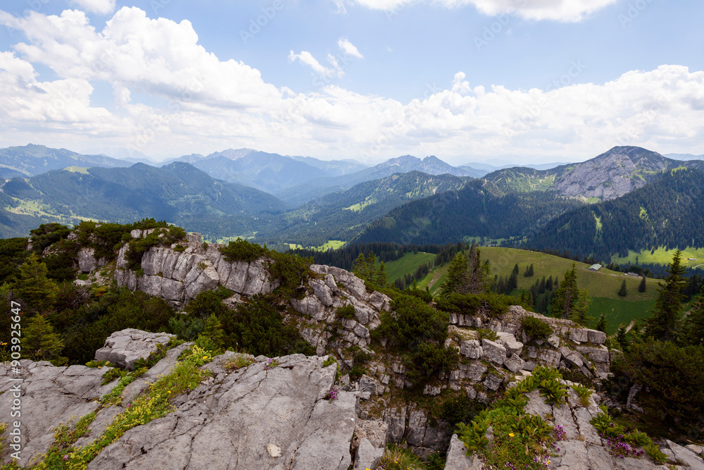 Mountain hiking Wallberg and Setzberg mountain, Bavaria, Germany Mountain hiking Wallberg and Setzberg mountain, Bavaria, Germany