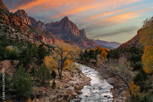 Zion National Park in late autumn photo