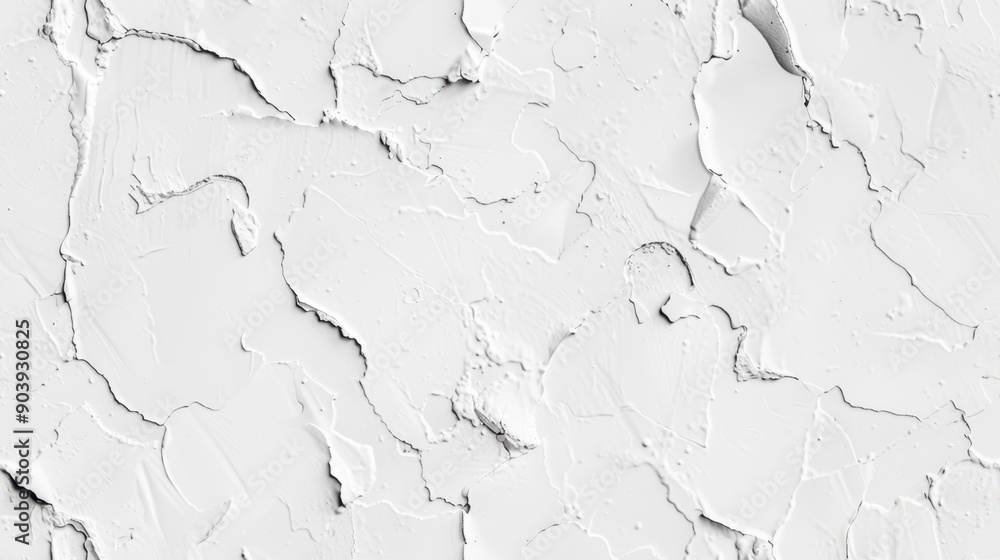 Fototapeta premium White textured seamless pattern with cracked paint effect, ideal for adding a vintage and rustic feel to various designs.