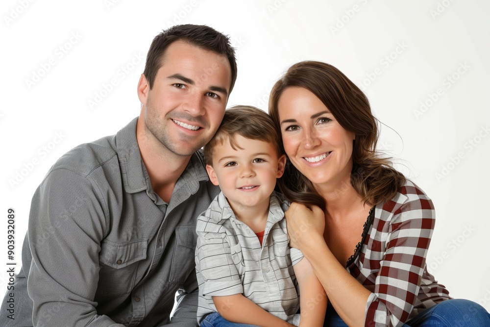 Family father mother son daughter kid studio photo white background Family father mother son daughter kid studio photo white background
