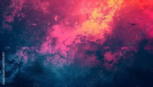 Abstract Art with Red and Blue Hues photo