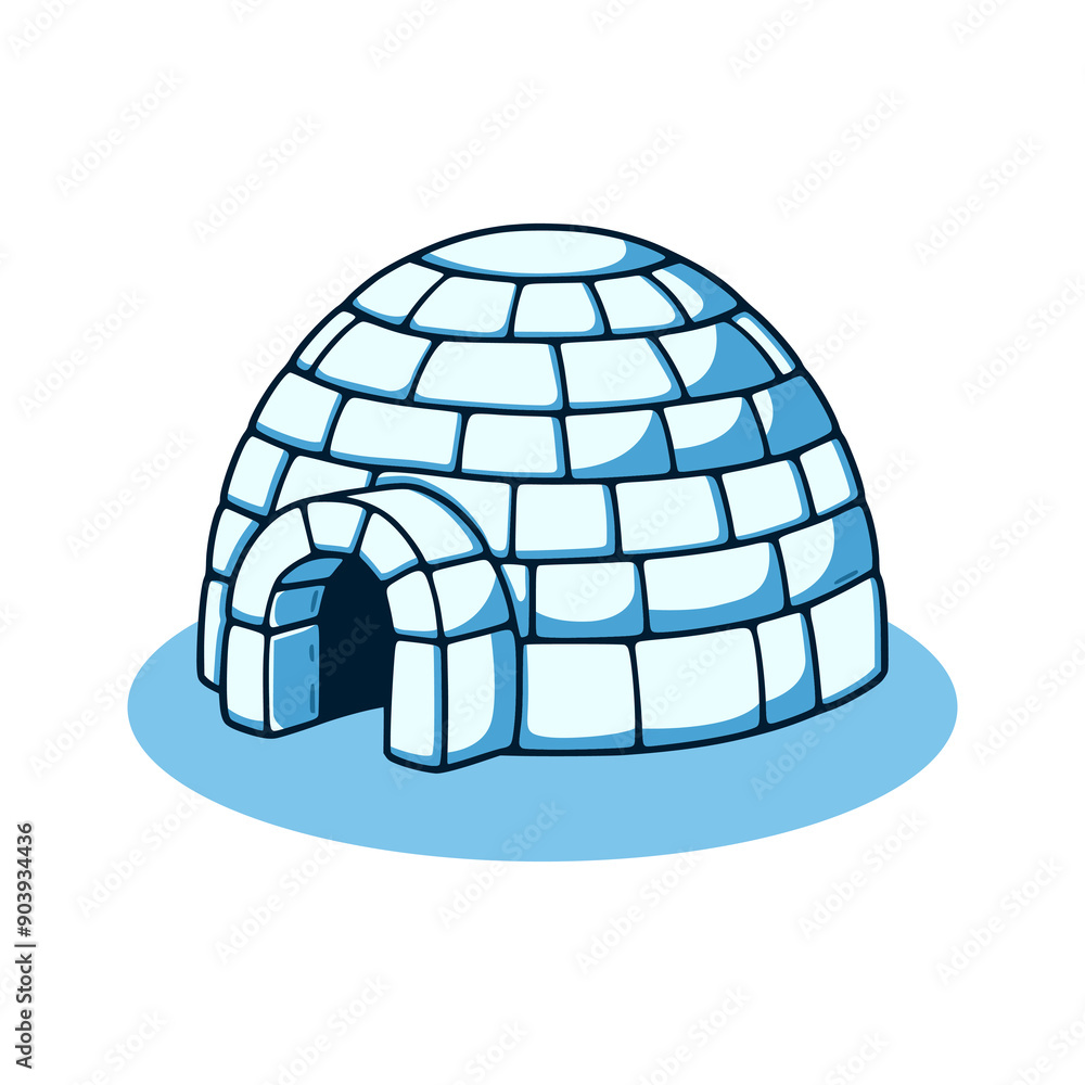 traditional house igloo eskimo vector illustration template design traditional house igloo eskimo vector illustration template design