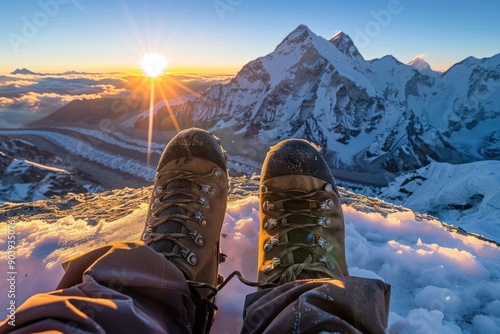 Boots at the Iconic Everest Summit