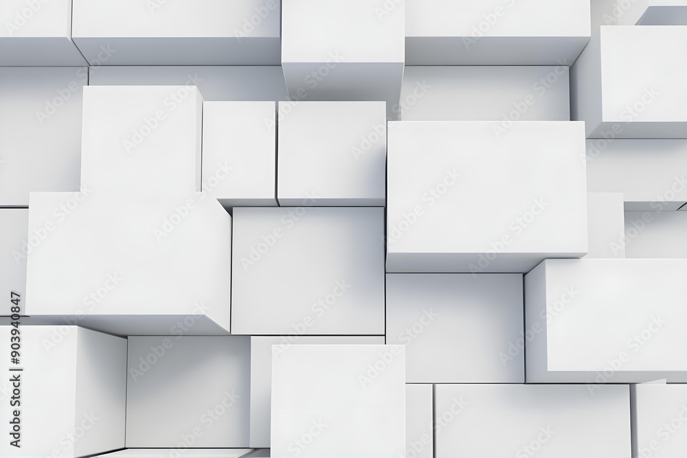 3D Blocks form a Business abstract wallpaper. 3D Render