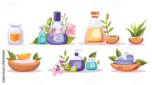 Luxurious Skincare Spa Products Collection of Cosmetics