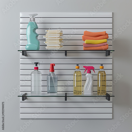 cotainer shelf for cleaning materials  photo