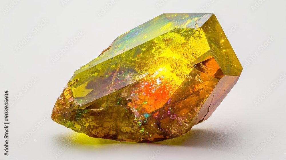 Vibrant Sphene Gemstone CloseUp Captivating Colors and Crystalline Structure Ideal for Jewelry Design and Gem Studies Vibrant Sphene Gemstone CloseUp Captivating Colors and Crystalline Structure Ideal for Jewelry Design and Gem Studies