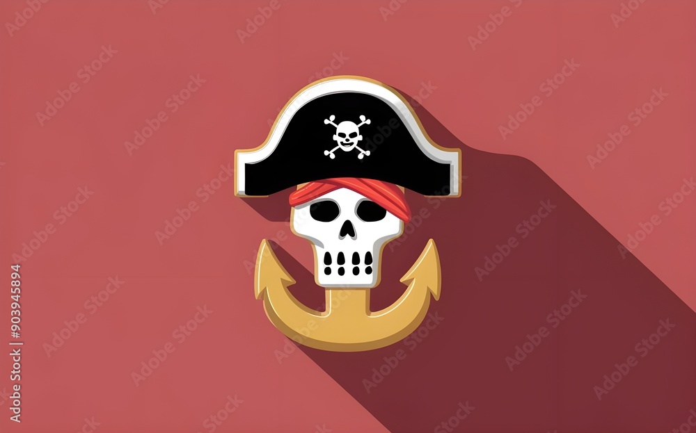 Vector Illustration of 3D Pirate Hook Icon Vector Illustration of 3D Pirate Hook Icon