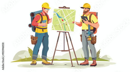 Professional Male Geodesy Representatives in Land Surveying Tech