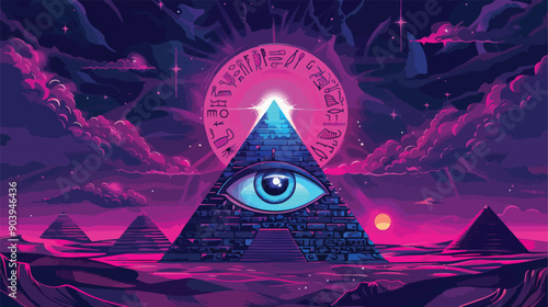 Colorful Psychedelic Rave Trip Party Poster Design