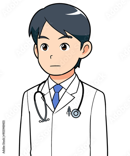 男性医師　真顔