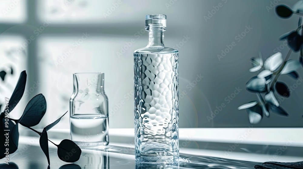 Premium Luxury Water/Liquid Bottles
Description: Elegant glass water bottles with intricate designs and luxurious caps, placed in a well-lit setting. Premium Luxury Water/Liquid Bottles
Description: Elegant glass water bottles with intricate designs and luxurious caps, placed in a well-lit setting.
