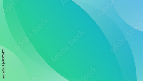 Abstract Green blue Background with Wavy Shapes. Modern vector background design. Dynamic Waves. Fluid shapes composition