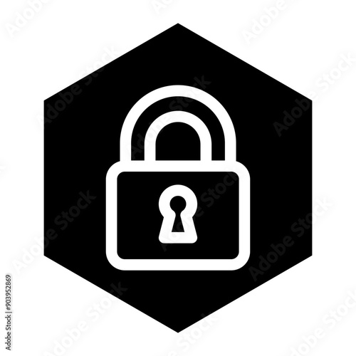 Security shield or virus shield lock icon for apps and websites
