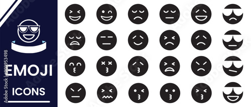 	
Set of Emoji, Emoticons icons, vector, silhouette. Emoji, Emoticons icon set. All emoji icon set for app, logo, website, UI,UX design. Web icon line vector illustration.