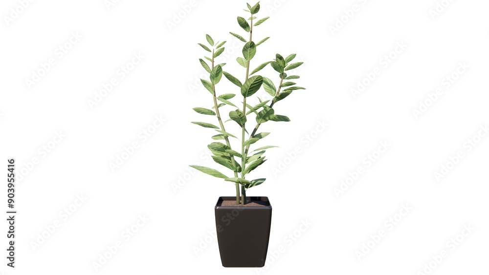 Illustration of flowers in a vase for table decoration in a room Illustration of flowers in a vase for table decoration in a room