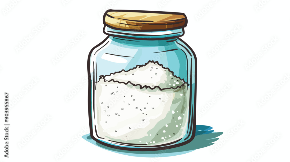 Hand Drawn Sugar Jar Icon: Cute Cartoon Kitchen Dishware Vectors Hand Drawn Sugar Jar Icon: Cute Cartoon Kitchen Dishware Vectors