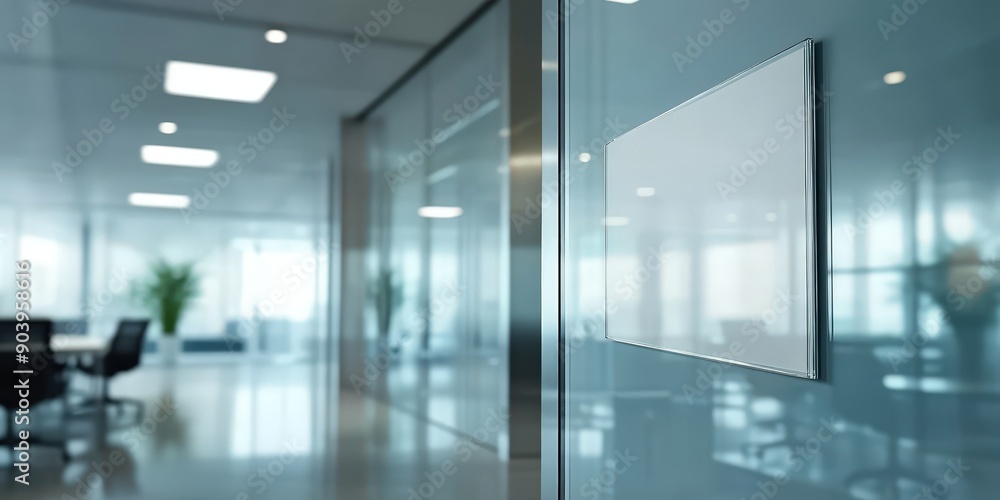 Sleek contemporary modern office interior with glass walls and whiteboard featuring a professional and elegant workspace design
Sleek contemporary modern office interior with glass walls and whiteboard featuring a professional and elegant workspace design